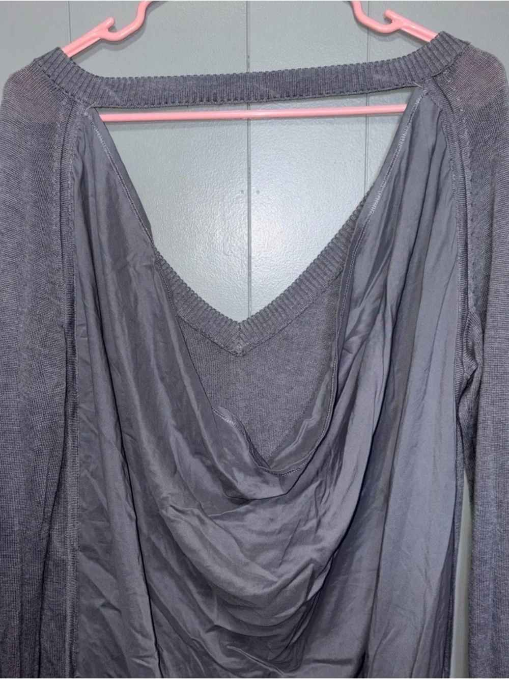 Lululemon Unity Pullover Sweater Drop Back Heathered Fossil Gray Size 10